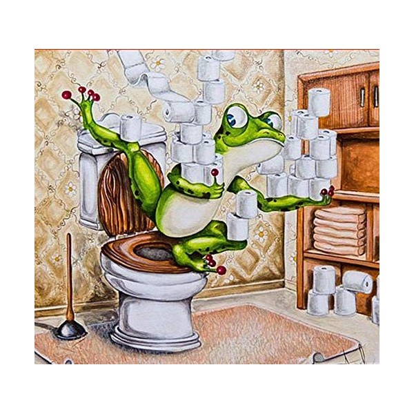 Puzzle grenouille de toilette 300 pièces pour adultes, adolescents et enfants