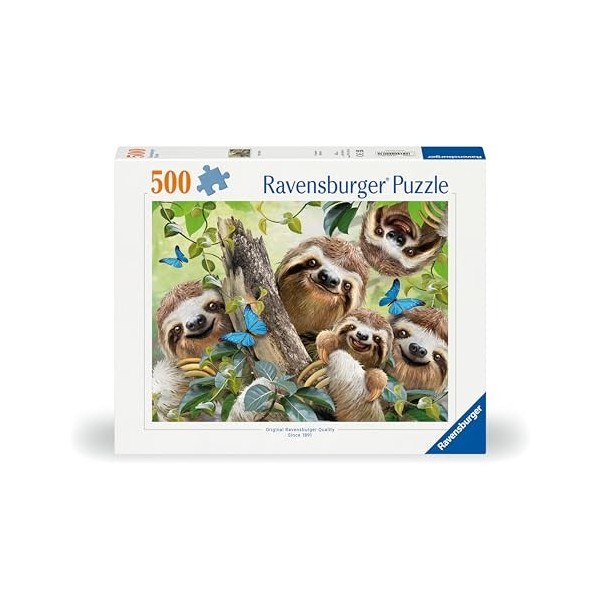 Ravensburger 12000203-Selfie Paresseux 500 pièces pour Adultes et Enfants à partir de 10 Ans-Puzzle avec Motif Animal, 120002