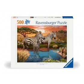 Ravensburger 12000365 zèbres au Point deau-Puzzle de 500 pièces pour Adultes et Enfants à partir de 12 Ans
