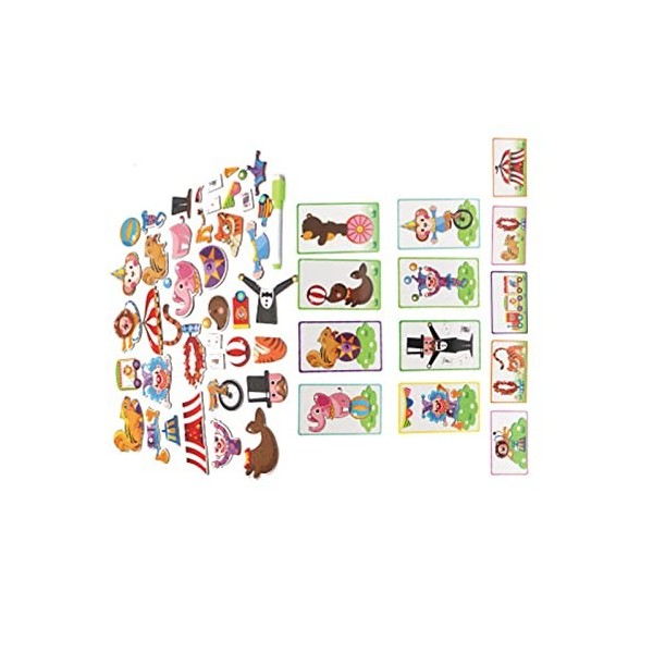 LJCM Boîtes de Puzzle Magnétiques, Exercice dimagination pour Enfants, Ensemble de Puzzle Magnétique éducatif, Conception Su