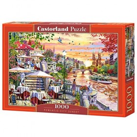 Puzzle 1000 pièces : Coucher de Soleil Romantique sur la Ville