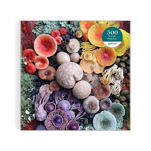 Galison 9780735374959 Shrooms in Bloom Jigsaw Puzzle, Multicoloured, 500 Pieces