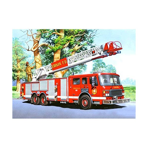 Puzzle camion de pompiers 300 pièces pour adultes, adolescents et enfants