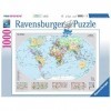 Ravensburger- Puzzle 1000 Pièces Carte du Monde Politique Puzzle Adulte, 4005556156528, Néant