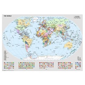 Ravensburger- Puzzle 1000 Pièces Carte du Monde Politique Puzzle Adulte, 4005556156528, Néant