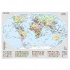 Ravensburger- Puzzle 1000 Pièces Carte du Monde Politique Puzzle Adulte, 4005556156528, Néant