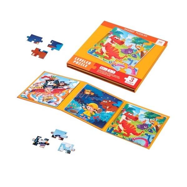 Jouet Puzzle en Magnétique pour Enfant, Montessori Puzzle en Bois de Animaux, Livre de Puzzle Assorti Jouet Éducatifs Apprent