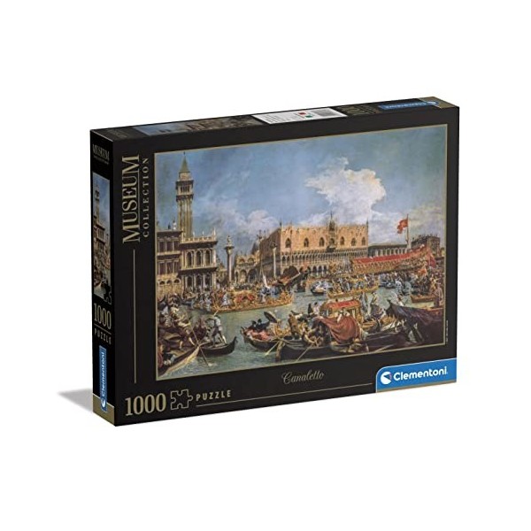 Clementoni- Museum Collection Canaletto, Return of Bucentaur at The Molo on Ascension Day-1000 Pièces-Puzzle, Divertissement 