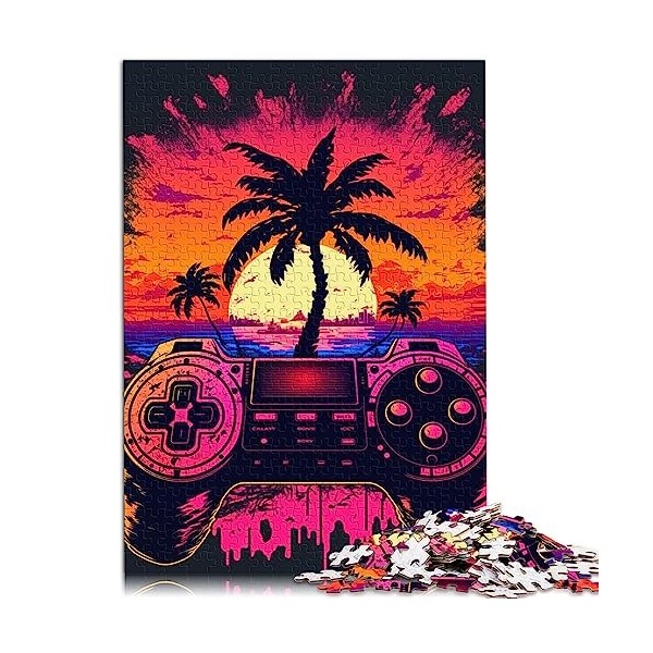 Puzzle 1000 pièces Astronaute néon dans lespace Puzzles en Carton Jouets de Divertissement Familial 26x38cm