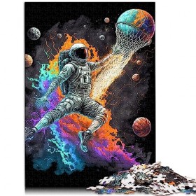 Puzzle de Basket-Ball Astronaute pour Adultes, 1000 pièces, Jeu éducatif en Carton 100% recyclé, 26x38cm