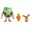 Pokemon- Lot de 3 Comprend des Figurines de Combat Torchic, Évoli et 7,6 cm – Détails Authentiques, PKW2678