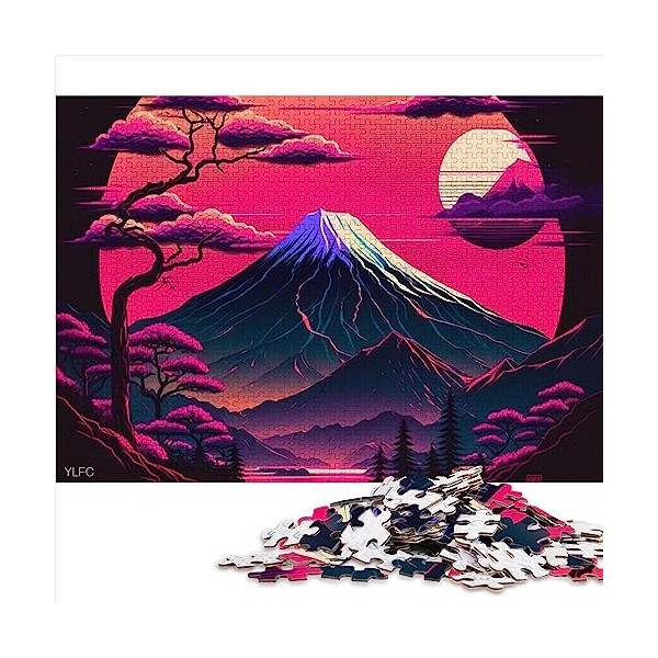 Puzzle Mont Fuji pour Adultes 1000 pièces Puzzles en Carton Grands Cadeaux pour Noël 26x38 cm