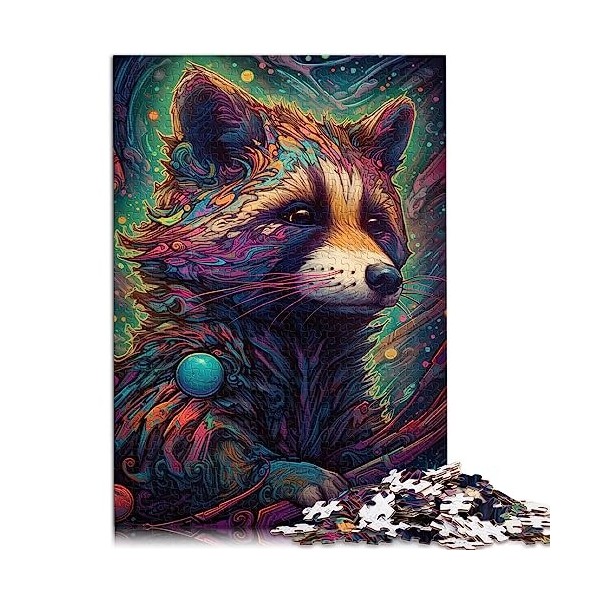 Puzzle Raton Laveur 1000 pièces pour Adultes, Puzzle en Carton recy...