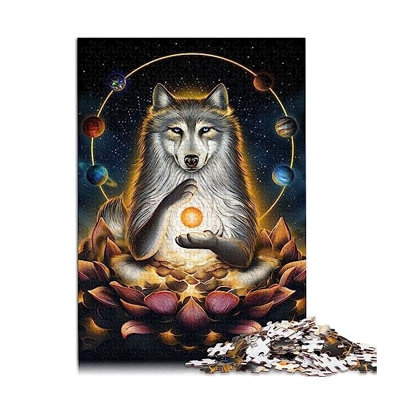 Puzzles de 1000 pièces pour Adultes et Enfants Epic Fantasy Fire Mage Rouge Premium 100% Planche recyclée Bon Cadeau pour Adu