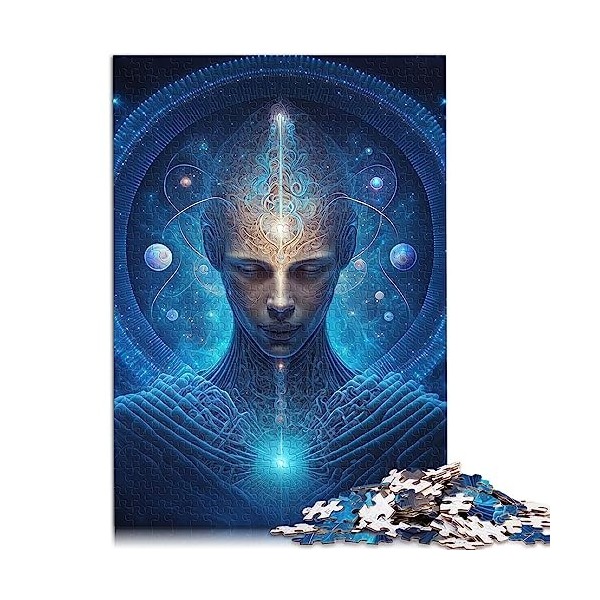 Puzzles de 1000 pièces pour Adultes et Enfants Epic Fantasy Fire Mage Rouge Premium 100% Planche recyclée Bon Cadeau pour Adu