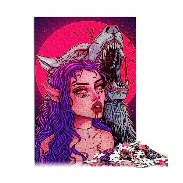 Puzzle Astronaute Husky sibérien pour Adultes, Planche 100% recyclée de qualité supérieure, Jeu Stimulant, 26x38cm
