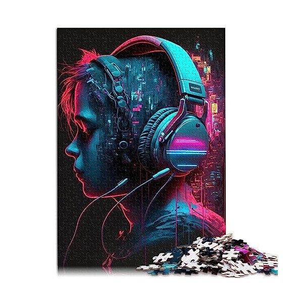 Puzzle 1000 pièces pour Adultes Lama Mignon en Carton recyclé Puzzles relaxants Jeux-Casse-tête 10,27 x 14,96 Pouces