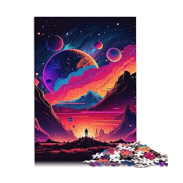 Puzzle 1000 pièces pour Adultes Lama Mignon en Carton recyclé Puzzles relaxants Jeux-Casse-tête 10,27 x 14,96 Pouces