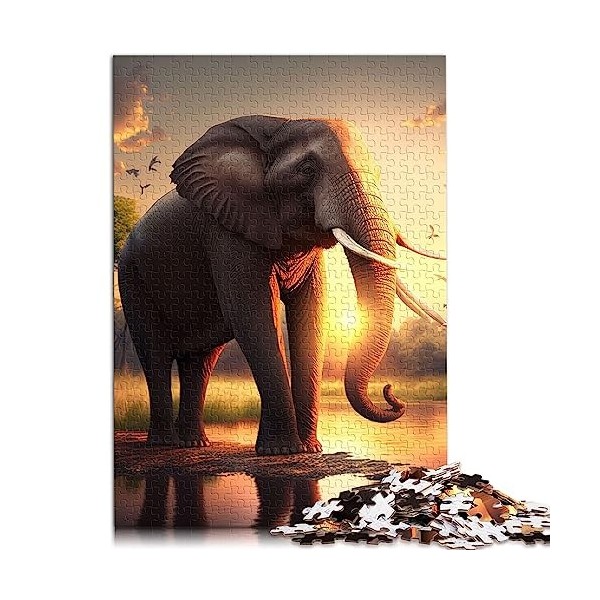 éléphants Animaux Puzzle 1000 pièces Jeux éducatifs Puzzles pour adultesPuzzles en Carton pour Adultes Enfants Jeu Jouets 10.