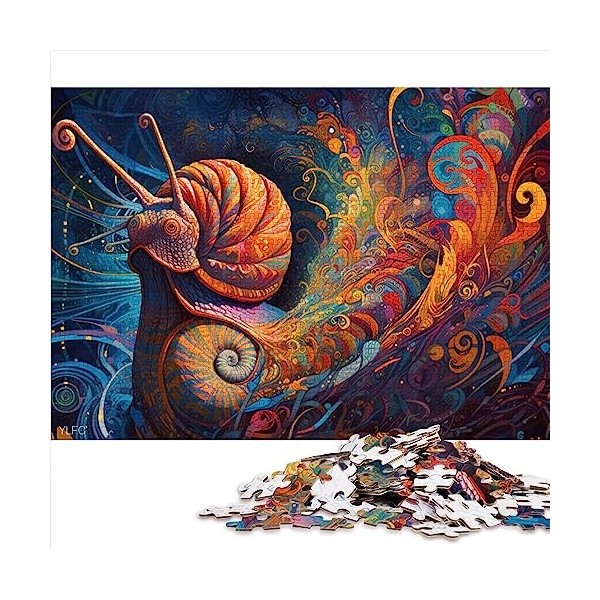 Puzzle Escargot pour Adultes, 1000 pièces, 100% Carton recyclé, Cadeaux Secrets du Père Noël, 26 x 38 cm