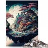 Puzzles pour Adultes 1000 pièces Paysage Japonais Jeu de Puzzle en Carton Jouets 10,27x14,96 Pouces