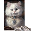 Puzzles pour Adultes 1000 pièces Chaton Blanc Moelleux Puzzles en Carton décor à la Maison 26x38 cm Puzzles pour Adulte