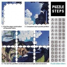 Puzzle de Style Japonais 1000 pièces Puzzle Jeux éducatifs des Puzzles en Carton comme Cadeaux pour Toute la Famille et Les 1