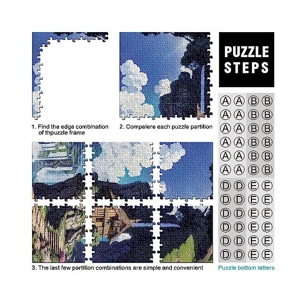 Puzzle de Style Japonais 1000 pièces Puzzle Jeux éducatifs des Puzzles en Carton comme Cadeaux pour Toute la Famille et Les 1