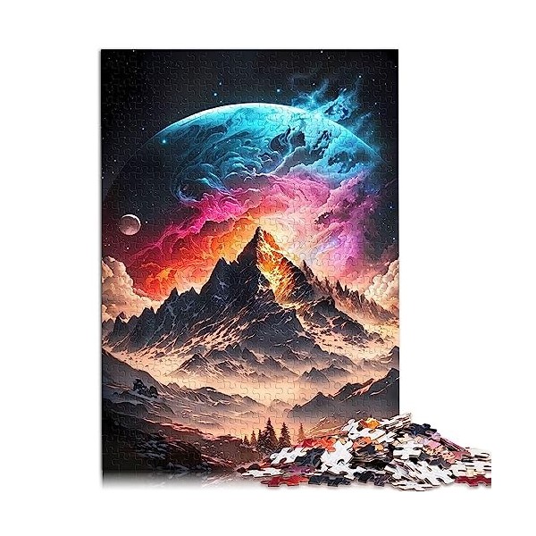 Puzzle Vache des Highlands au Charbon de Bois pour Adultes et enfantsPuzzle en Carton 1000 pièces Excellent Cadeau pour Adult