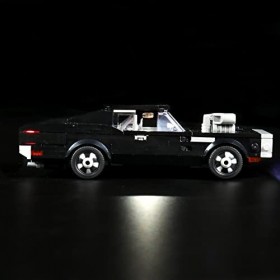 LocoLee Kit déclairage à LED pour Lego 76912 Speed Champions Fast & Furious 1970 Dodge Charger R/T Modèles Non Inclus , Lum