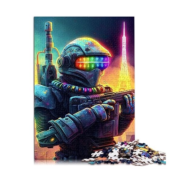 Puzzles colorés crâne de WU pour Adultes 1000 pièces Les Puzzles en Carton pour Adultes sont idéaux comme Cadeau pour Toute l