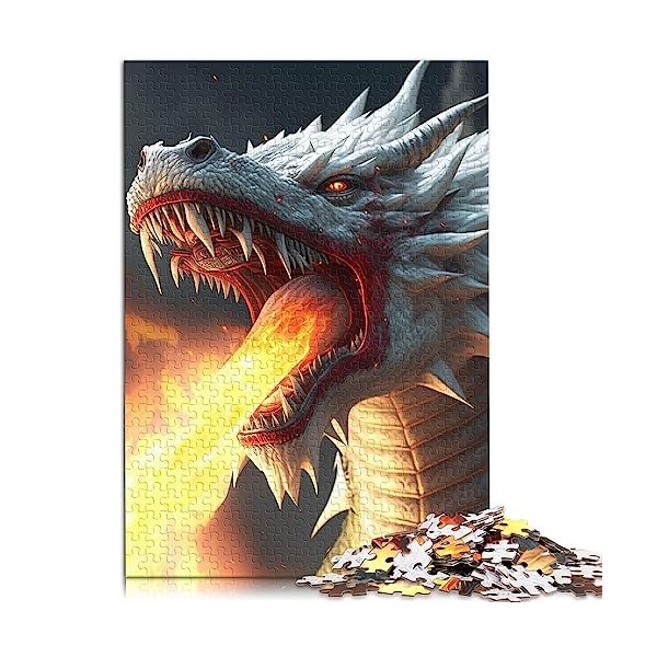 Puzzles de 1000 pièces pour Adultes Oeuvre de Dragon Mystique Puzzle Durable en Carton recyclé pour Adultes | Jeux 10,27x14,9
