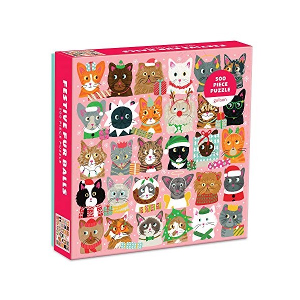 Festive Furballs 500 Piece Puzzle