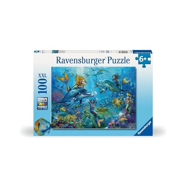 Ravensburger Puzzle pour enfants-12000864-Aventure sous leau-100 pièces XXL-pour Enfants à partir de 6 Ans, 12000864