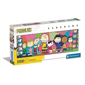 Clementoni- Peanuts Panorama Peanuts-1000 Pièces-Puzzle, Divertissement pour Adultes-Fabriqué en Italie, 39805
