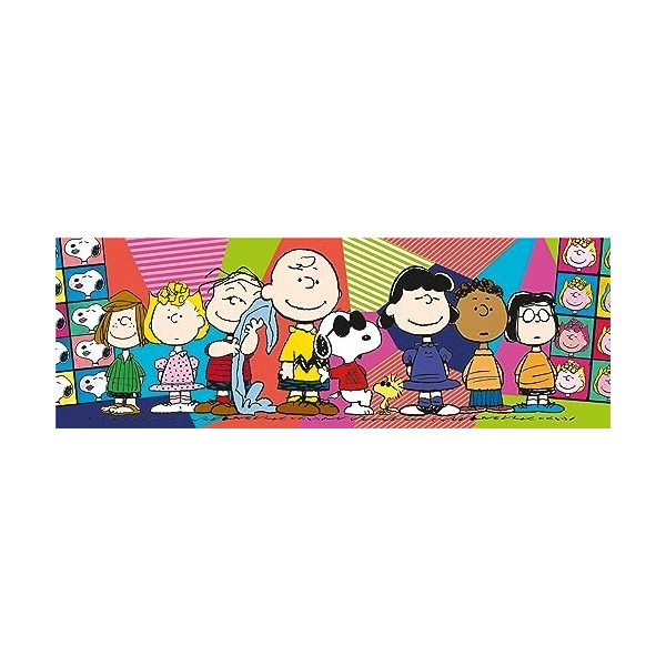 Clementoni- Peanuts Panorama Peanuts-1000 Pièces-Puzzle, Divertissement pour Adultes-Fabriqué en Italie, 39805