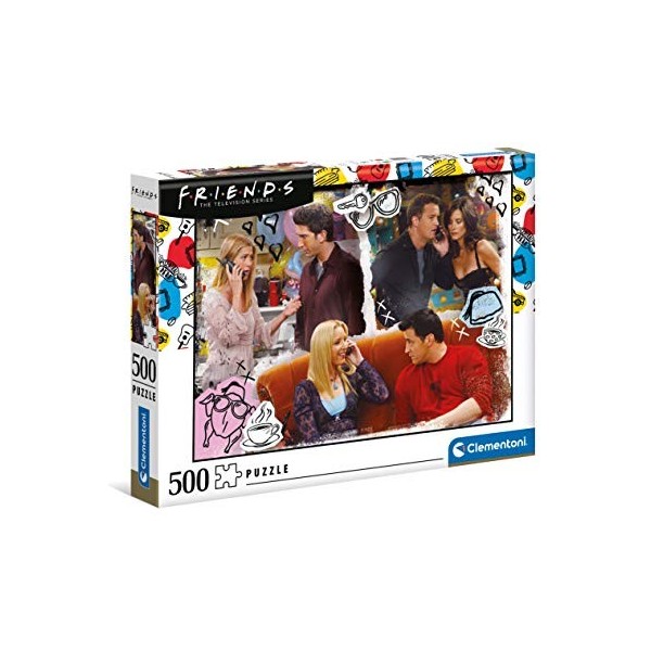 Clementoni Friends-500 pièces Netflix-Puzzle Adulte-fabriqué en Italie, 35090, No Color