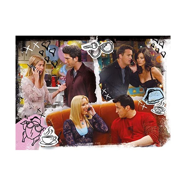 Clementoni Friends-500 pièces Netflix-Puzzle Adulte-fabriqué en Italie, 35090, No Color