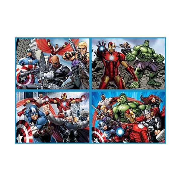 Educa - Avengers. 4 Puzzles Progressifs Enfant. 50/80/100/150 Pièces. Composé De Grandes Pièces Parfaitement Finies. +5 Ans 