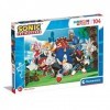 Clementoni- Sonic Supercolor Puzzle-Sonic-104 Pièces, Enfants 6 Ans, Puzzle Dessin Animé-Fabriqué en Italie, 27159, Multicolo