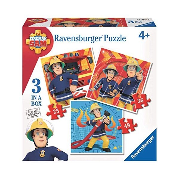 Pompier Sam Puzzle, 3 Puzzle von Ravensburger