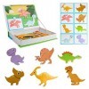 Larcele Puzzle 25 pièces magnétiques pour Enfants - Dinosaures - Jouet éducatif précoce Depuis Plus de 36 Mois - YZPT-01 811