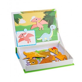 Larcele Puzzle 25 pièces magnétiques pour Enfants - Dinosaures - Jouet éducatif précoce Depuis Plus de 36 Mois - YZPT-01 811