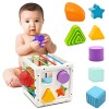 Jouet Bebe Montessori 1 2 Ans, Jouet Enfant en Forme de Cube pour La Motricité Fine et éveil Précoce, Jouet Sensoriels Cadeau