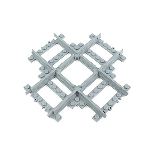 Trixbrix Long Crossings – 2 pièces compatibles avec les ensembles de train Lego City 60197 60198 10277 60205 60238