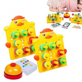 lembrd Appariement des Couleurs du Puzzle - Jouets Assortis de Couleurs à mémoire de Style Virole | Jeu de Classification de 