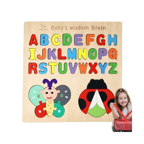 Lambo Puzzles de Chiffres et de Lettres - Puzzle de Lettres minuscules et Ensemble de Puzzle de Chiffres pour,Puzzle de Lettr