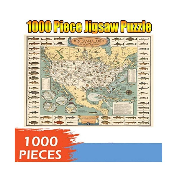 XeonZone Puzzles pour Adultes 1000 Pièces Puzzle Difficile Grand Puzzle Éducatif Puzzle Ensembles de Puzzle de Défi Cérébral 