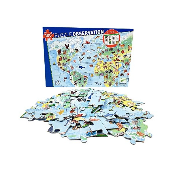 Djeco - 24602 - Puzzle Observations - Animaux - 100 Pièces