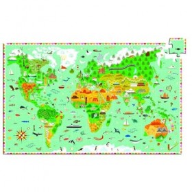 Djeco - 24603 - Puzzle Observation - Tour du Monde - 200 Pièces